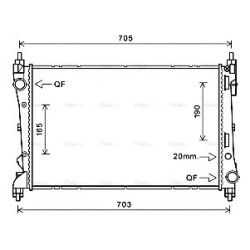 Radiator AVA QUALITY COOLING FTA2449 OE Ref 51938013