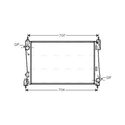 Radiator AVA QUALITY COOLING FTA2454 OE Ref 51936041