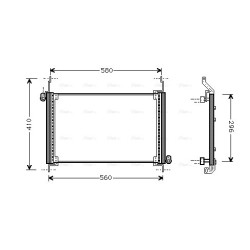 AVA AC Condenser AVA QUALITY COOLING FTA5127 OE Ref 46547675