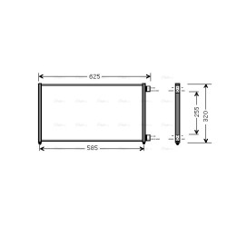 AVA AC Condenser AVA QUALITY COOLING FTA5256 OE Ref 46821270
