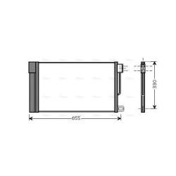 AVA AC Condenser AVA QUALITY COOLING FTA5314D OE Ref 13389472