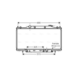 AVA Radiator AVA QUALITY COOLING HD2182 OE Ref 19010PNCJ52