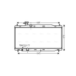 AVA Radiator AVA QUALITY COOLING HD2241 OE Ref 19010-RZP-G01