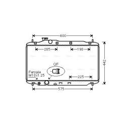 AVA Radiator AVA QUALITY COOLING HD2306 OE Ref 19010RSPG01