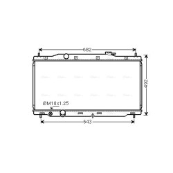 AVA Radiator AVA QUALITY COOLING HD2307 OE Ref 19010R6FG01