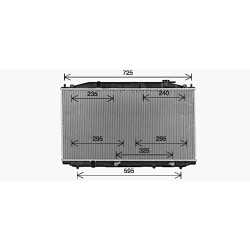 Radiator AVA QUALITY COOLING HD2324 OE Ref 19010-RL2-G51