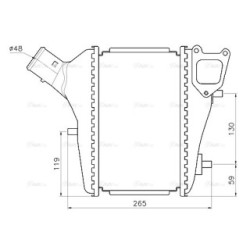 AVA Intercooler AVA QUALITY COOLING HD4335 OE Ref 19710R06E01