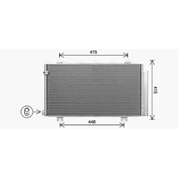 AVA AC Condenser AVA QUALITY COOLING HD5325D OE Ref 80100TGNG01