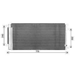 AVA AC Condenser AVA QUALITY COOLING HD5330D OE Ref 80100TBCA01