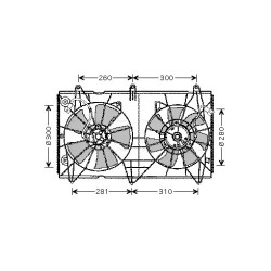 AVA Radiator Fan AVA QUALITY COOLING HD7516 OE Ref 19020PND003