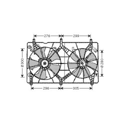 AVA Radiator Fan AVA QUALITY COOLING HD7517 OE Ref 19020RAAA01
