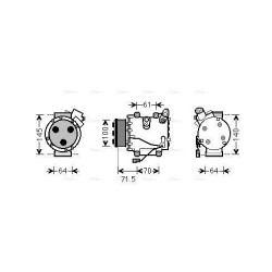 AVA AC Compressor AVA QUALITY COOLING HDAK235 OE Ref 38810RSRE01