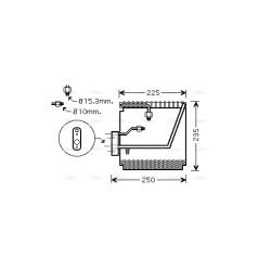 AC Evaporator AVA QUALITY COOLING HDV198 OE Ref 80215SR1A21