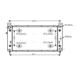 AVA Radiator AVA QUALITY COOLING HR2001 OE Ref 15143107