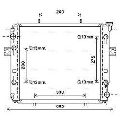 Radiator - Engine Cooling AVA QUALITY COOLING HRT2129 OE Ref 246073
