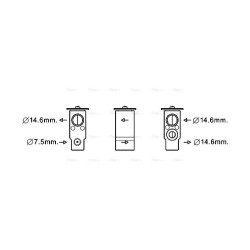 AVA AC Expansion Valve AVA QUALITY COOLING HY1397 OE Ref 9760417001