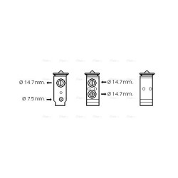 AVA AC Expansion Valve AVA QUALITY COOLING HY1441 OE Ref 9760417001