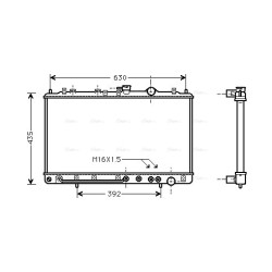 AVA Radiator AVA QUALITY COOLING HY2074 OE Ref 25310M2111