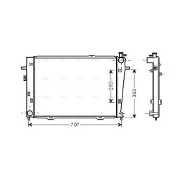 Radiator AVA QUALITY COOLING HY2126 OE Ref 25310-2E700