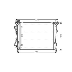 AVA Radiator AVA QUALITY COOLING HY2172 OE Ref 253103K190