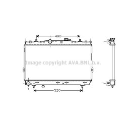 Radiator AVA QUALITY COOLING HY2185 OE Ref 253102D205