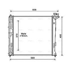 Radiator AVA QUALITY COOLING HY2282 OE Ref 253102Y020