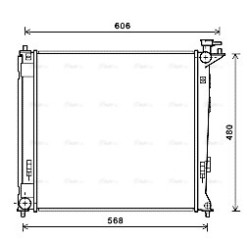 Radiator AVA QUALITY COOLING HY2284 OE Ref 25310-2Y001