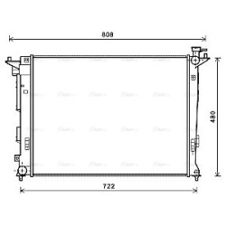 Radiator AVA QUALITY COOLING HY2285 OE Ref 253102Y501