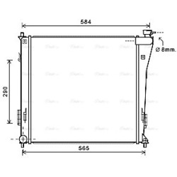AVA Radiator AVA QUALITY COOLING HY2303 OE Ref 253103Z850