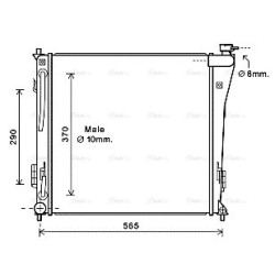 AVA Radiator AVA QUALITY COOLING HY2305 OE Ref 253103Z100