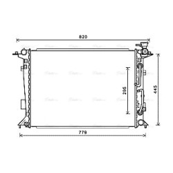 AVA Radiator AVA QUALITY COOLING HY2332 OE Ref 253102M300