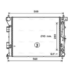 AVA Radiator AVA QUALITY COOLING HY2351 OE Ref 25310A5950