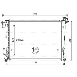 Radiator AVA QUALITY COOLING HY2372 OE Ref 253102S510