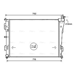 Radiator AVA QUALITY COOLING HY2379 OE Ref 253103S001