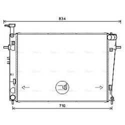 Radiator AVA QUALITY COOLING HY2387 OE Ref 253100Z170