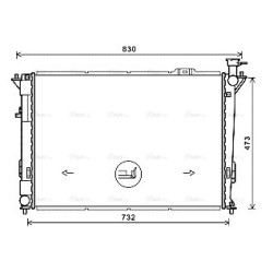 AVA Radiator AVA QUALITY COOLING HY2435 OE Ref 25310-2B300