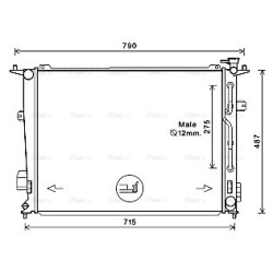 AVA Radiator AVA QUALITY COOLING HY2440 OE Ref 253103M300