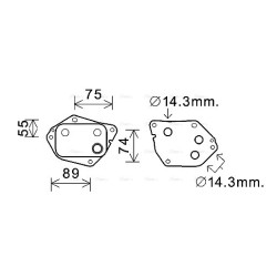 AVA Engine Oil Cooler AVA QUALITY COOLING HY3288 OE Ref 264102A500