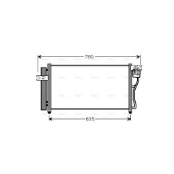AVA AC Condenser AVA QUALITY COOLING HY5178D OE Ref 976061E000