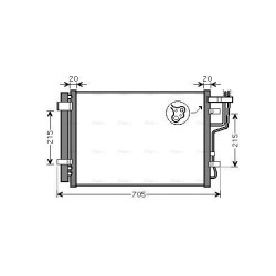 AVA AC Condenser AVA QUALITY COOLING HY5183D OE Ref 976062H010