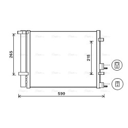 AVA AC Condenser AVA QUALITY COOLING HY5249D OE Ref 97606-1J210