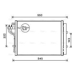 AVA AC Condenser AVA QUALITY COOLING HY5445D OE Ref 97606B9001