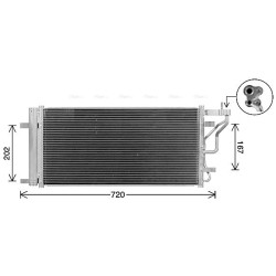 AVA AC Condenser AVA QUALITY COOLING HY5577D OE Ref 97606F2200