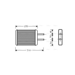 Heater Matrix AVA QUALITY COOLING HY6069 OE Ref 97020-M2000