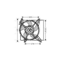 AVA Radiator Fan AVA QUALITY COOLING HY7504 OE Ref 2538002000
