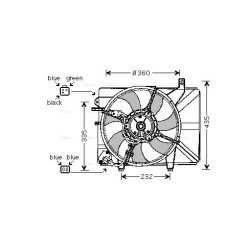 AVA Radiator Fan AVA QUALITY COOLING HY7511 OE Ref 253801C160