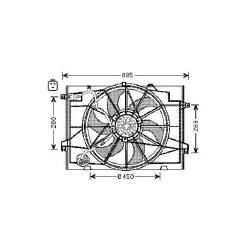 Radiator Fan AVA QUALITY COOLING HY7519 OE Ref 253801F250