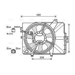 AVA Radiator Fan AVA QUALITY COOLING HY7532 OE Ref 253801C360