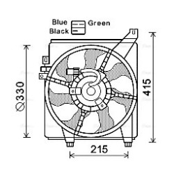 AVA Radiator Fan AVA QUALITY COOLING HY7534 OE Ref 253801C210