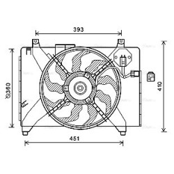 AVA Radiator Fan AVA QUALITY COOLING HY7536 OE Ref 253801E350
